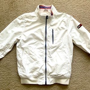 White Tommy Hilfiger windbreaker Medium